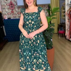vestido midi julie verde
