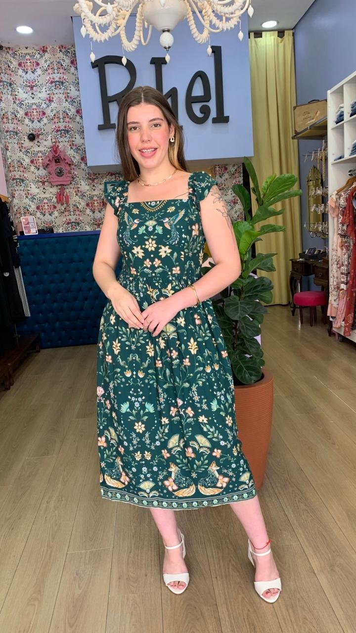 vestido midi julie verde vestido midi julie verde